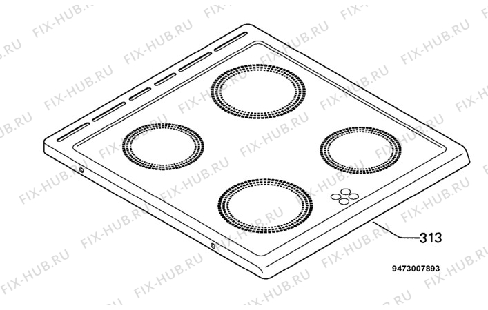 Взрыв-схема плиты (духовки) Electrolux EKC6710W - Схема узла Hob 271